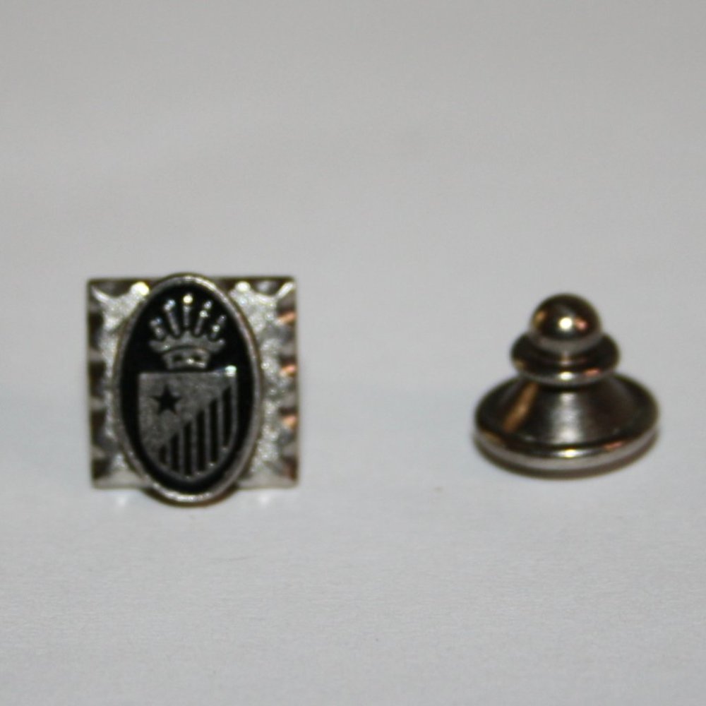 ⚫🕴️ Men’s Vintage Silver + Black Tie Pin · 3/8" 🕴️⚫